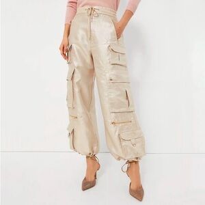 Cynthia Rowley Rose Gold Cargo Pants